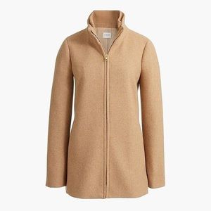 J.Crew Factory Village Coat Camel Tan Wool Blend AB457 Size 0